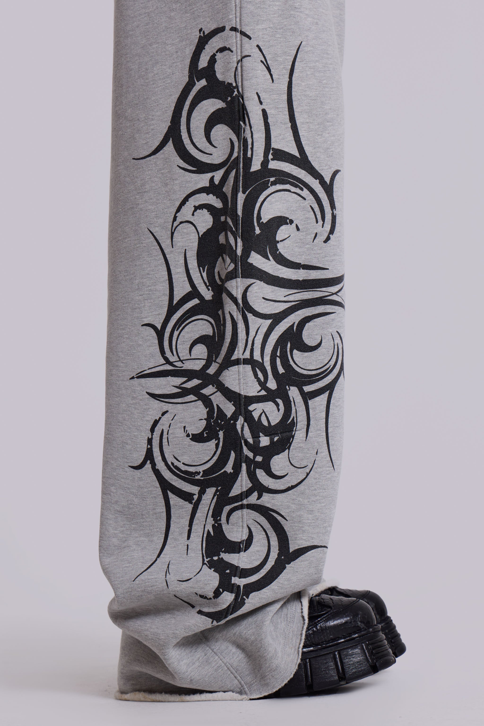 Grey Baggy Blade Joggers