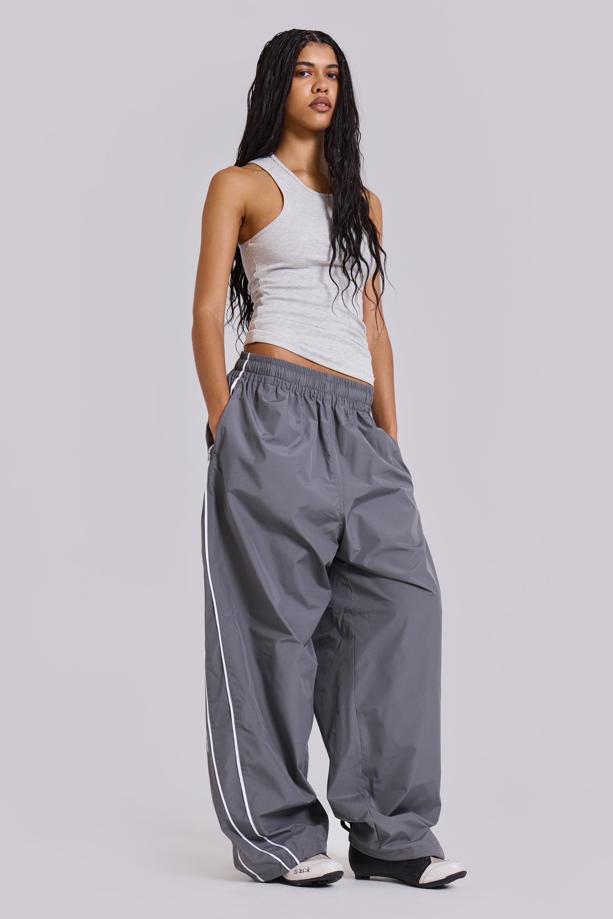 Grey Vapor Tracksuit Bottoms