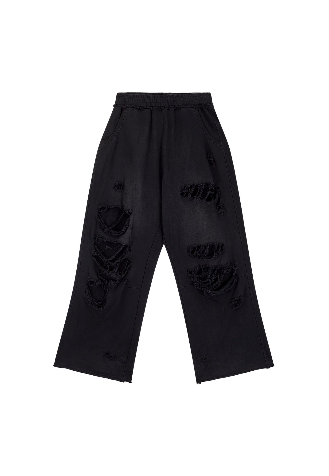 Distressed Black Baggy Monster Joggers