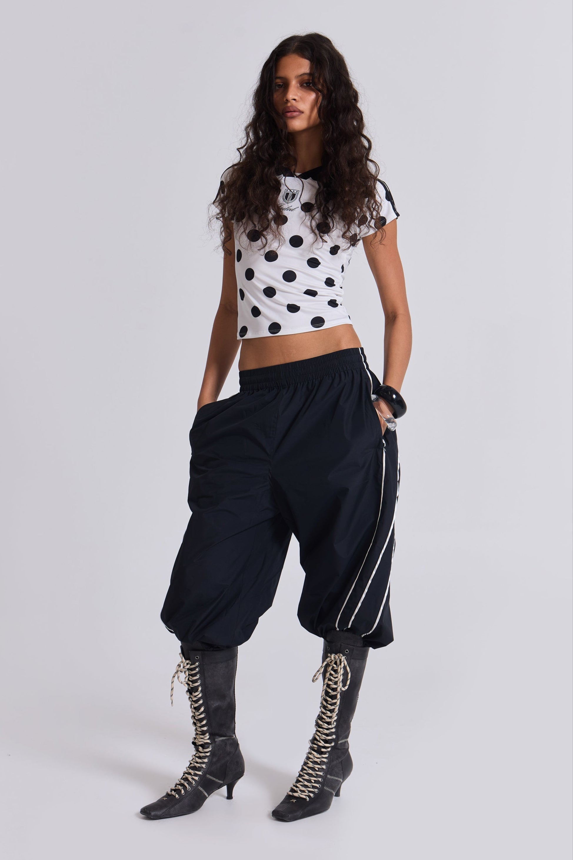 No.13 Polka Dot Football Top