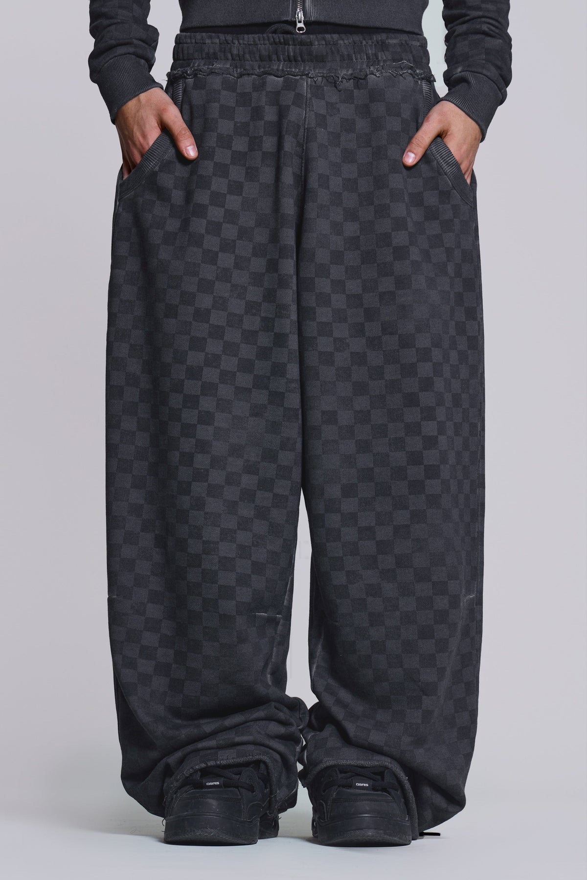 Checkerboard Baggy Monster Joggers