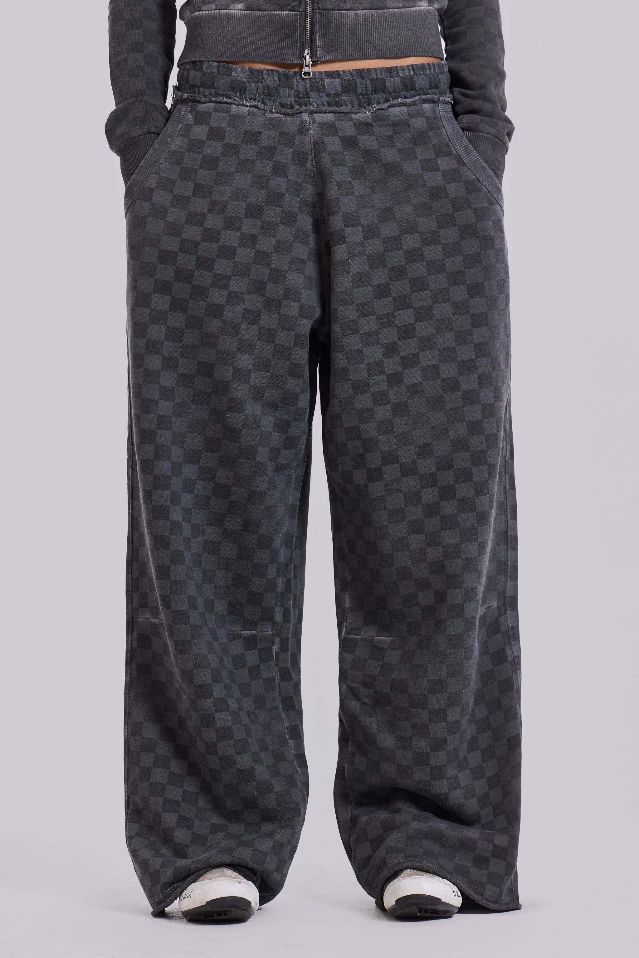 Checkerboard Baggy Monster Joggers