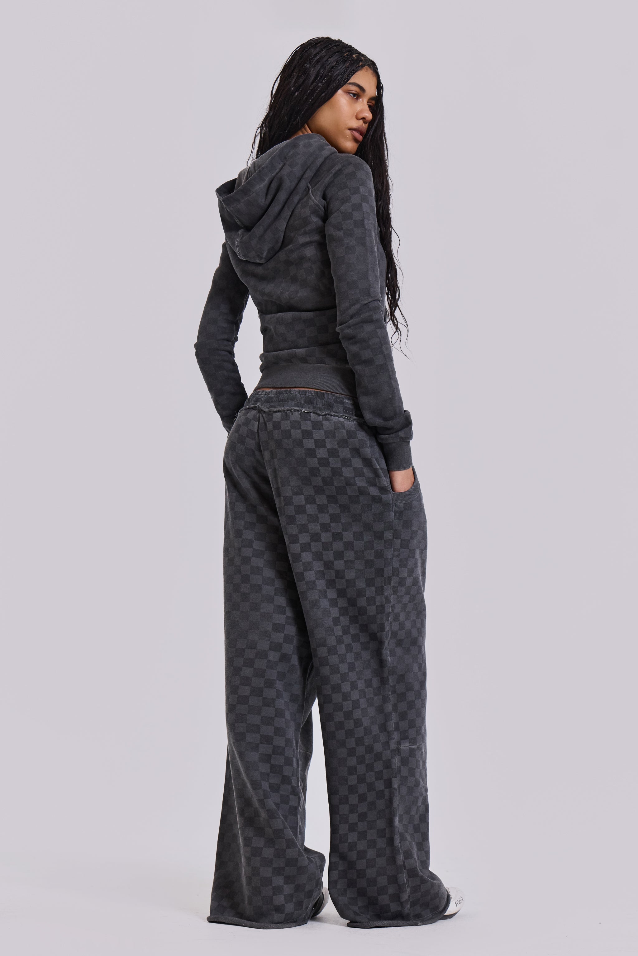 Checkerboard Baggy Monster Joggers