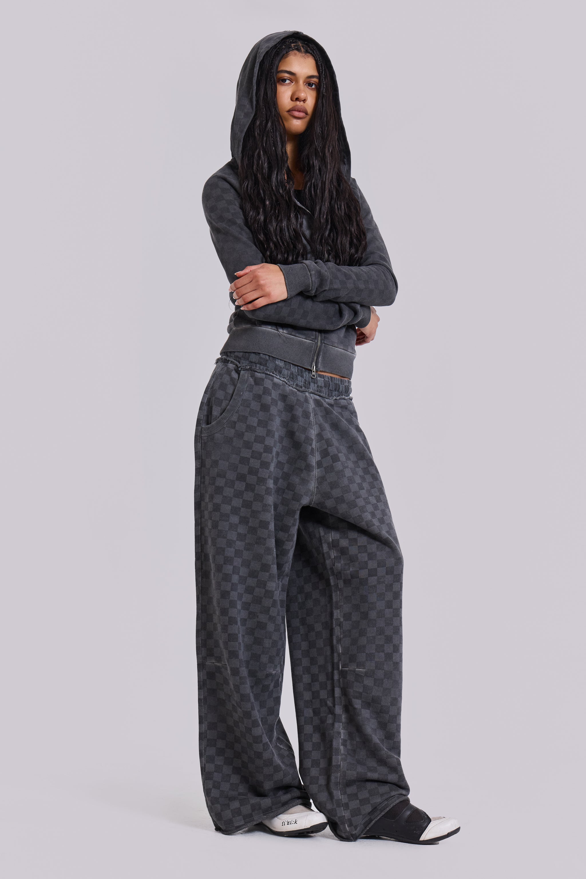 Checkerboard Baggy Monster Joggers