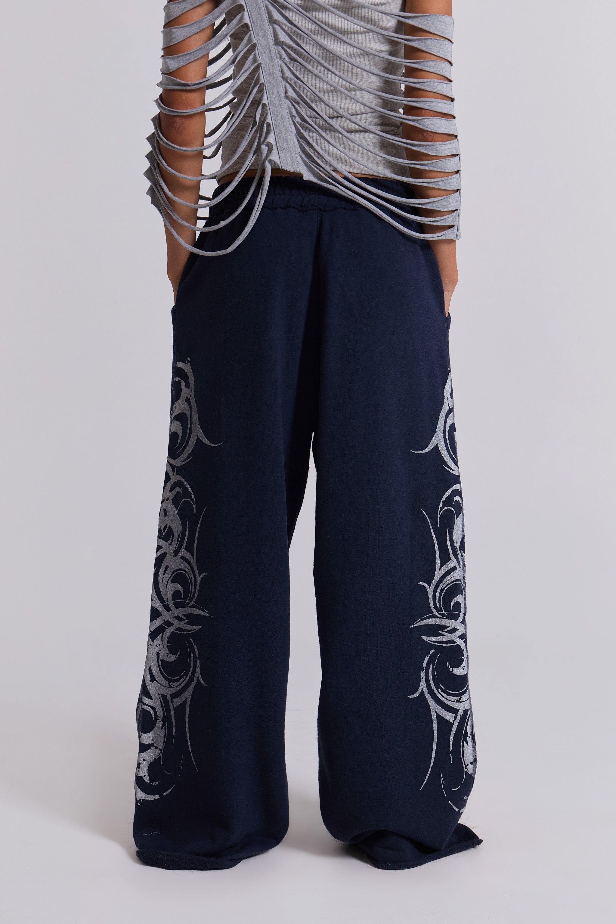 Navy Baggy Blade Joggers