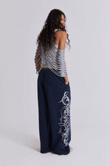 Navy Baggy Blade Joggers