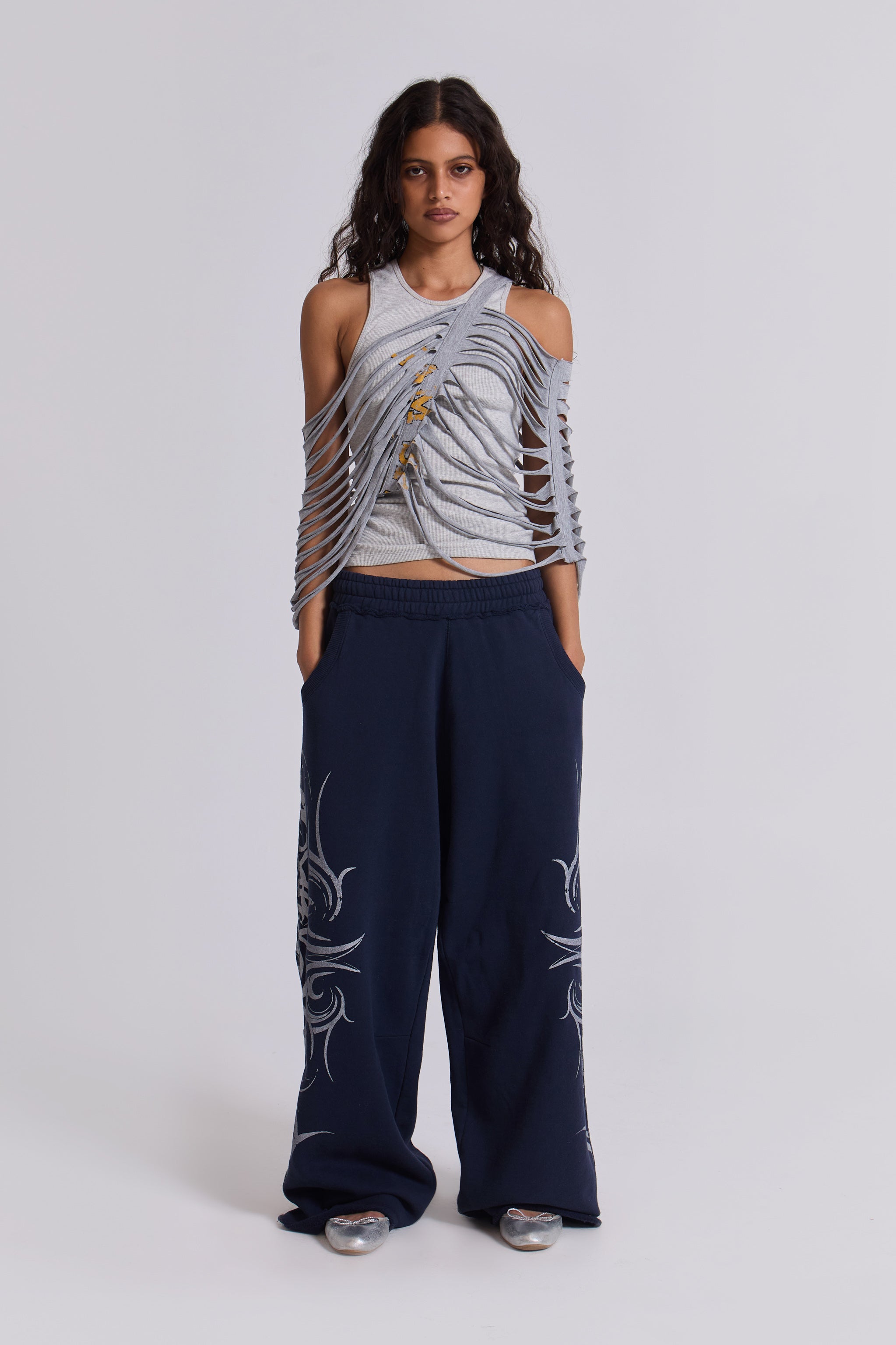 Navy Baggy Blade Joggers