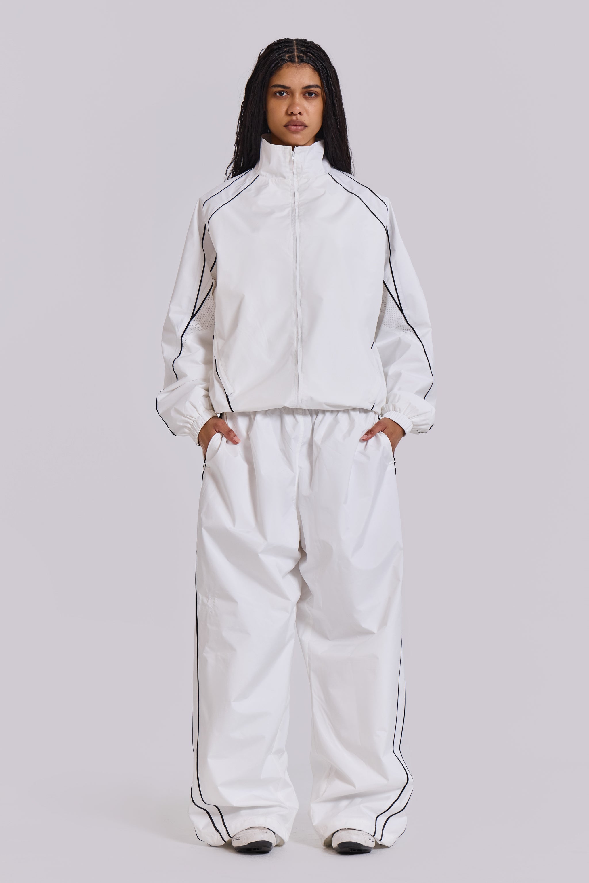 White Vapor Tracksuit Bottoms