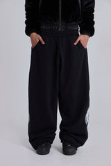 Black Gothic Print Baggy Monster Joggers