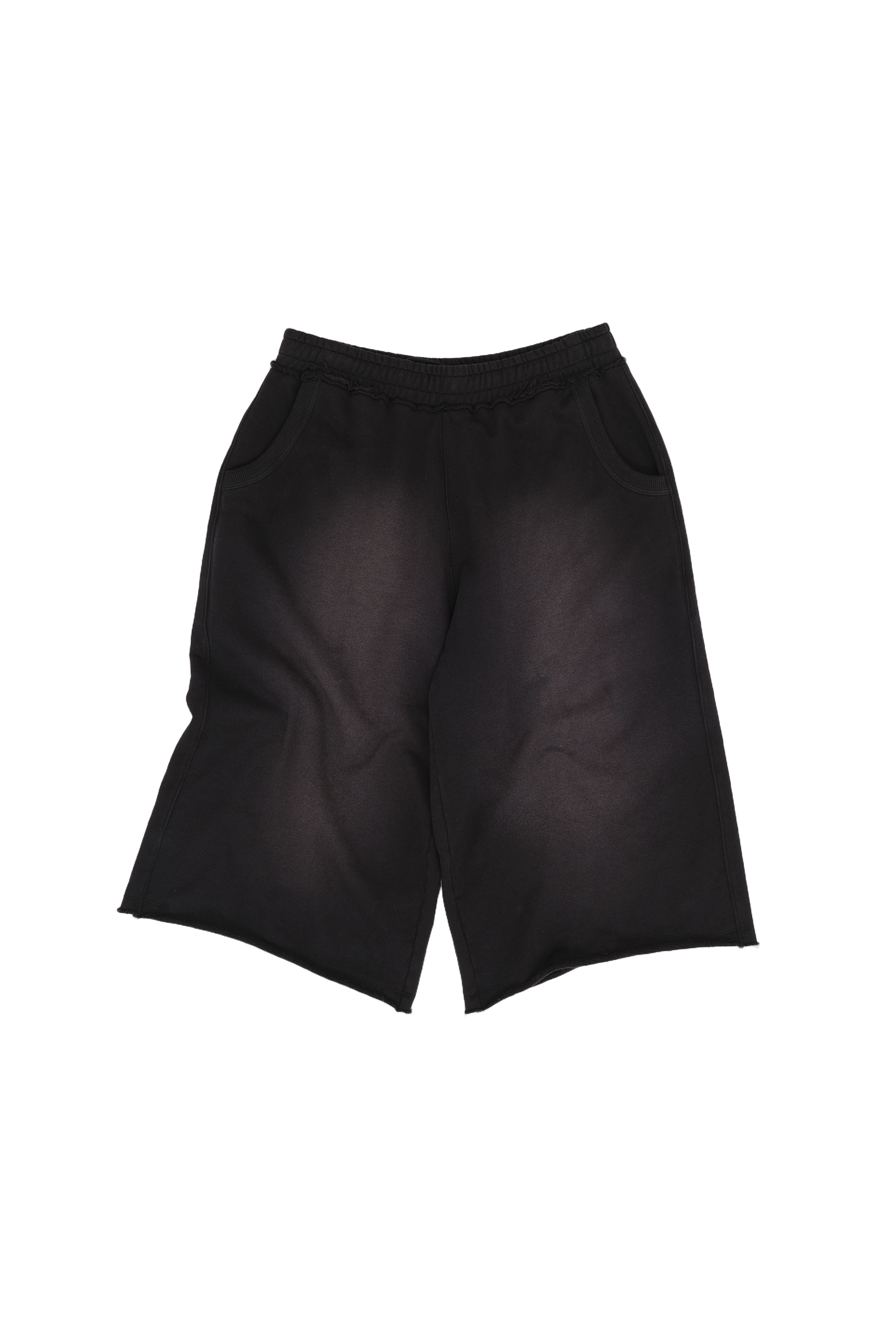Monster 3/4 Washed Black Shorts