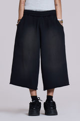 Monster 3/4 Washed Black Shorts