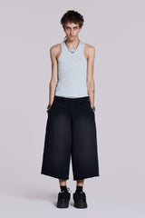 Monster 3/4 Washed Black Shorts