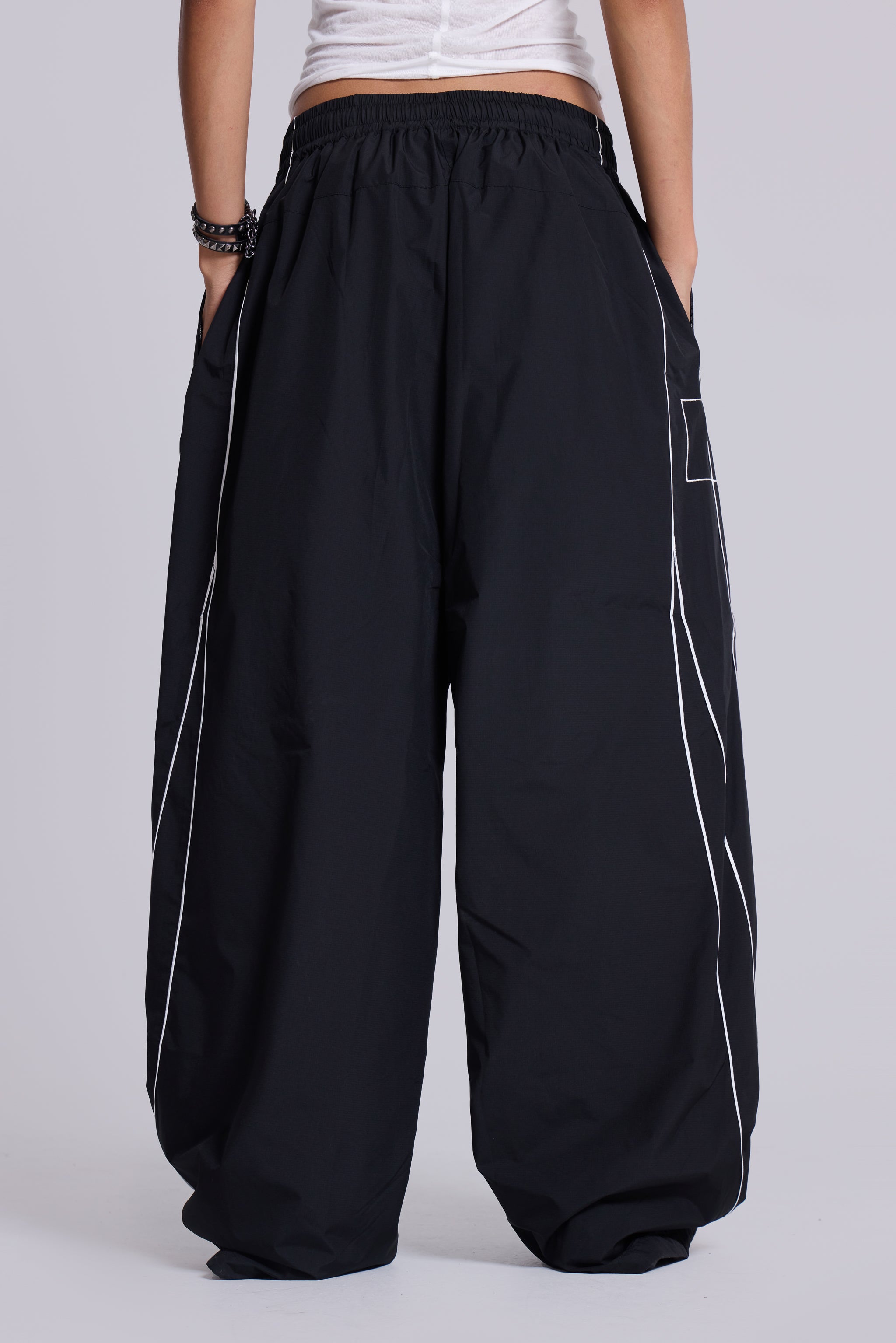 P.O.A. Black Vapor Tracksuit Bottoms