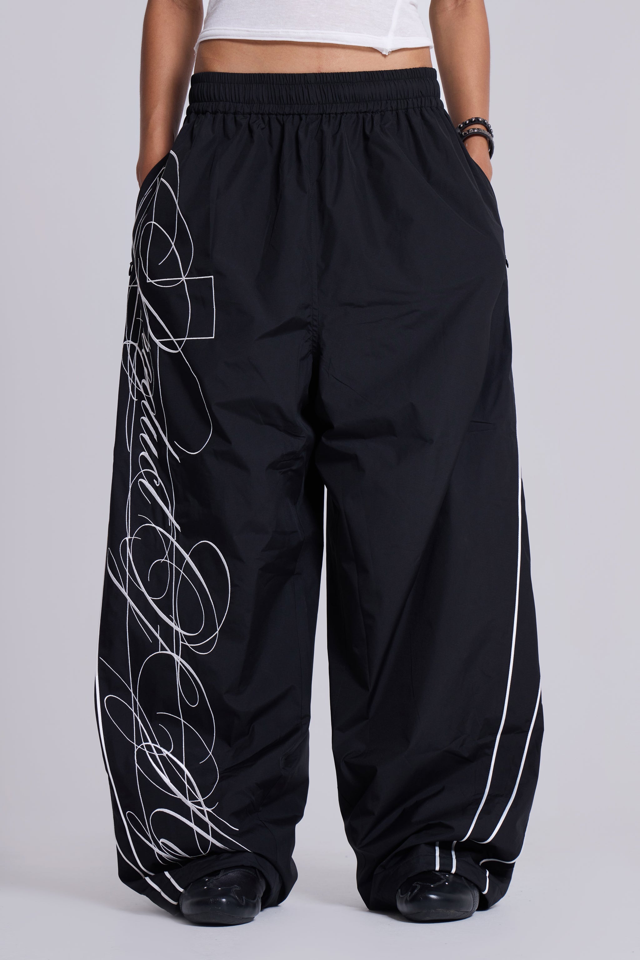 P.O.A. Black Vapor Tracksuit Bottoms
