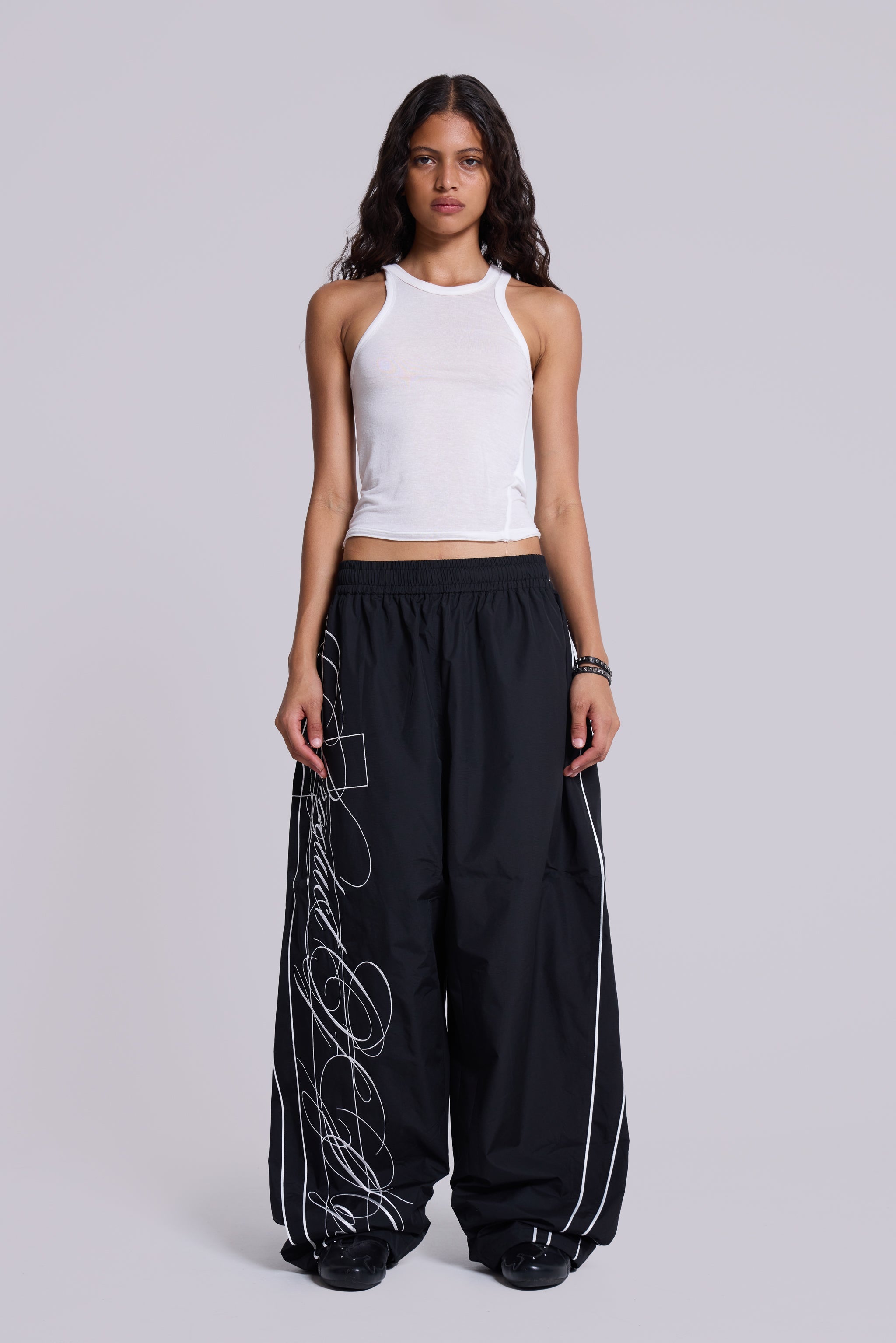 P.O.A. Black Vapor Tracksuit Bottoms