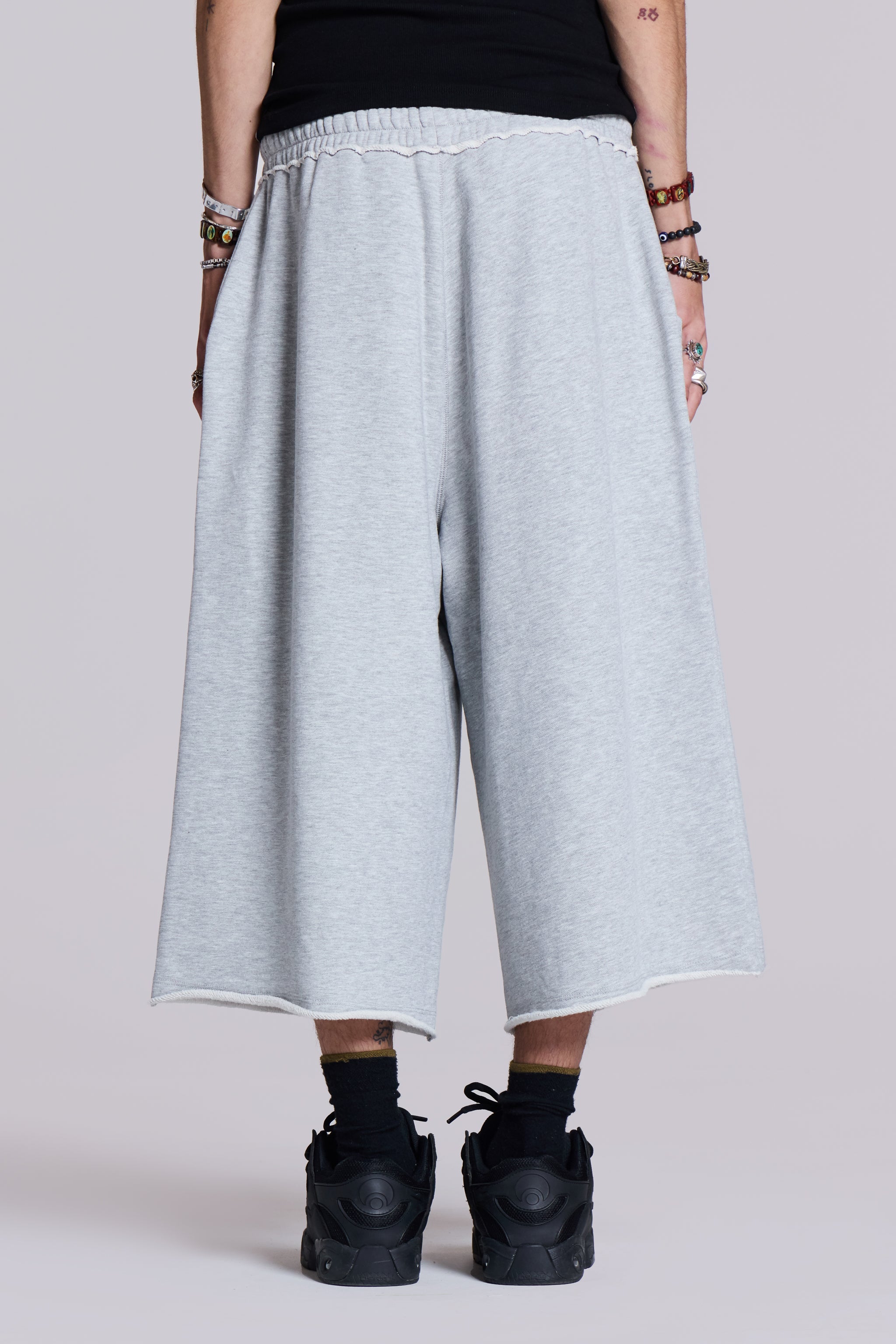 Monster 3/4 Grey Marl Shorts