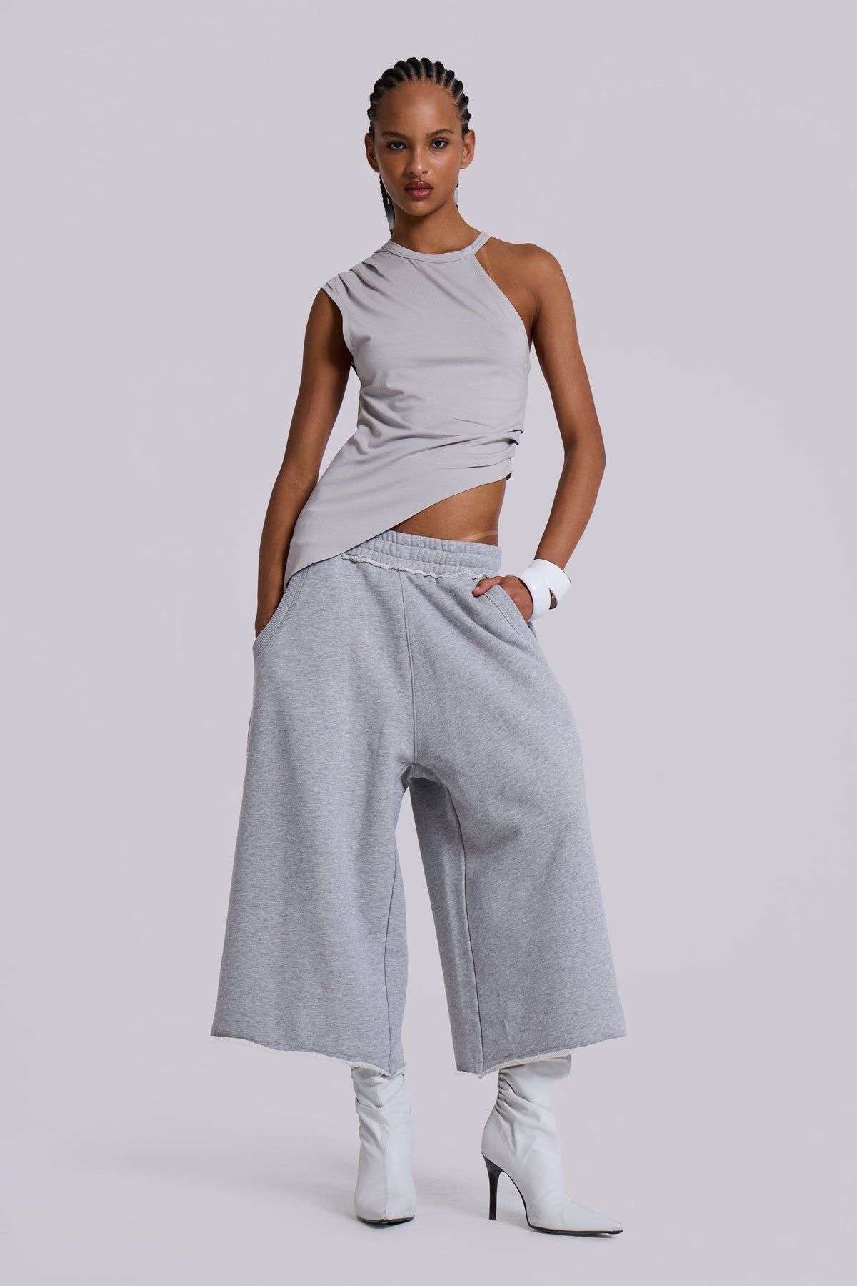 Monster 3/4 Grey Marl Shorts