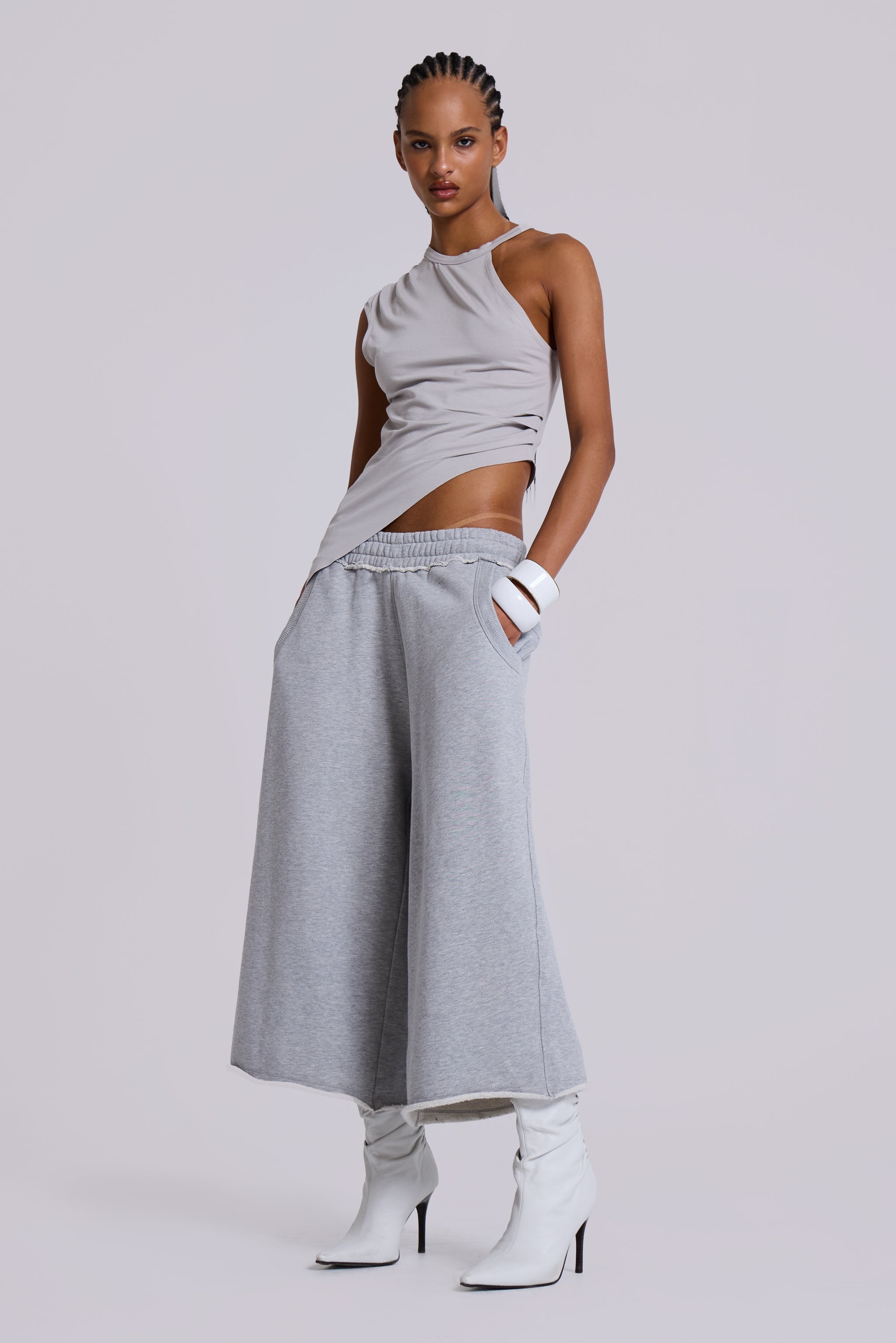 Monster 3/4 Grey Marl Shorts