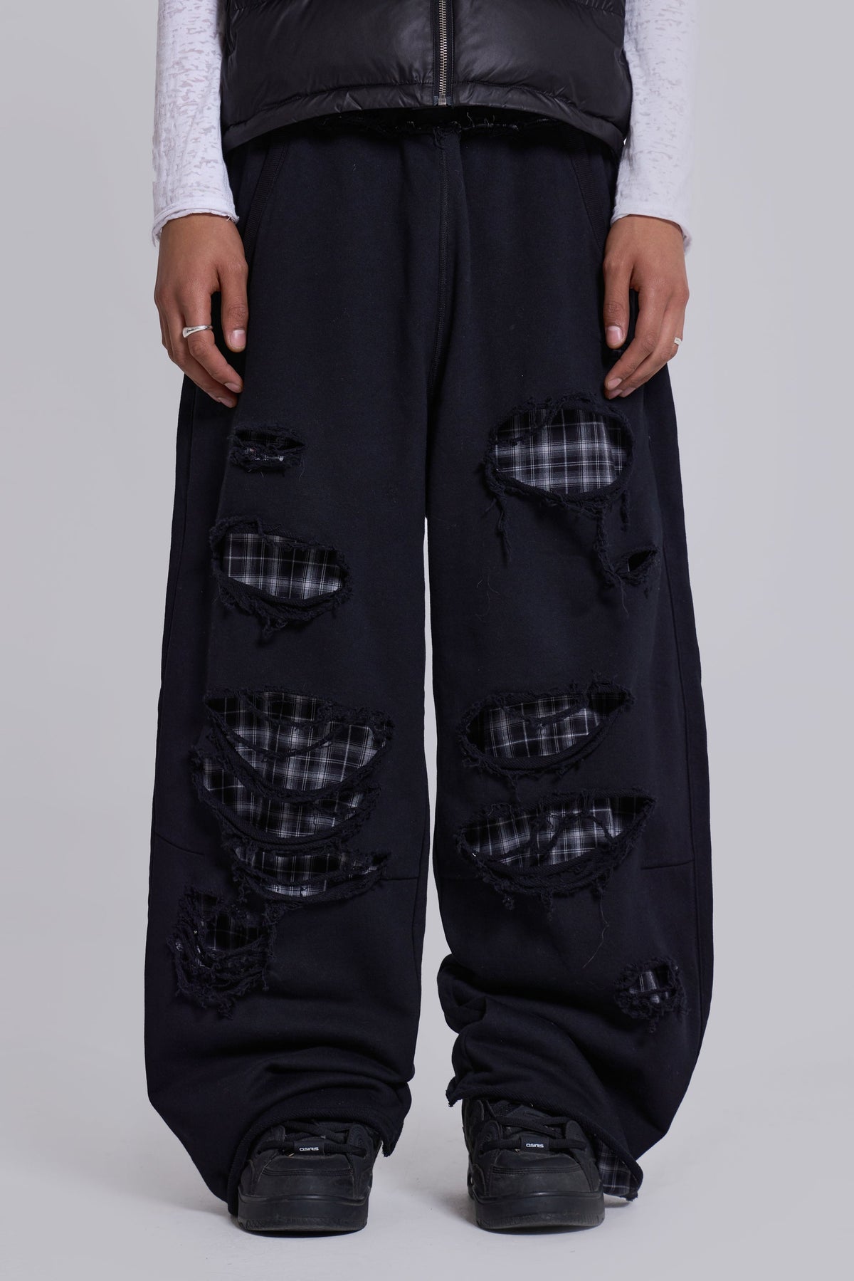 Check Layered Monster Joggers
