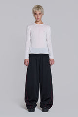 Black Mesh Vapor Tracksuit Bottoms