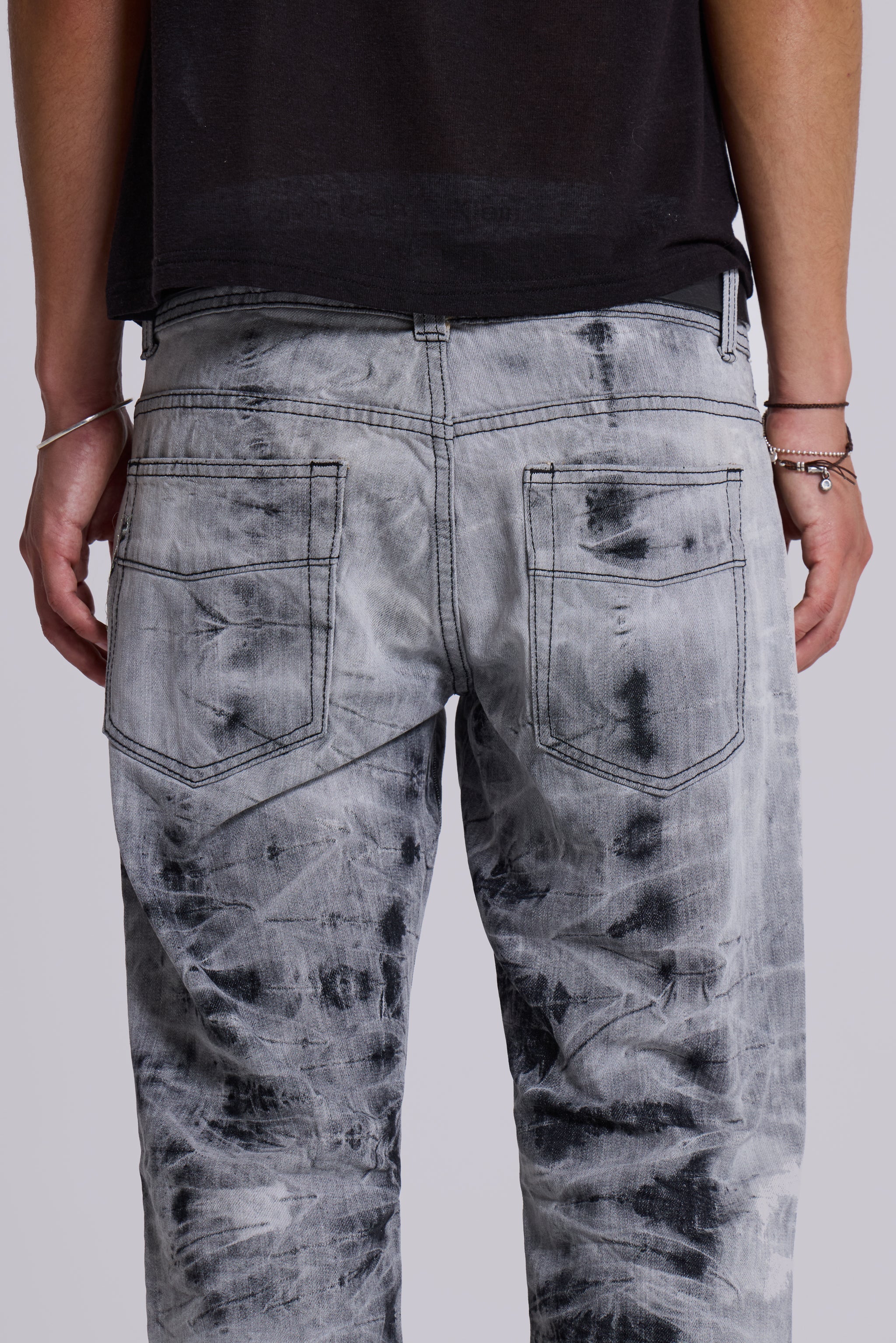 Grey Tie Dye Drift Jeans