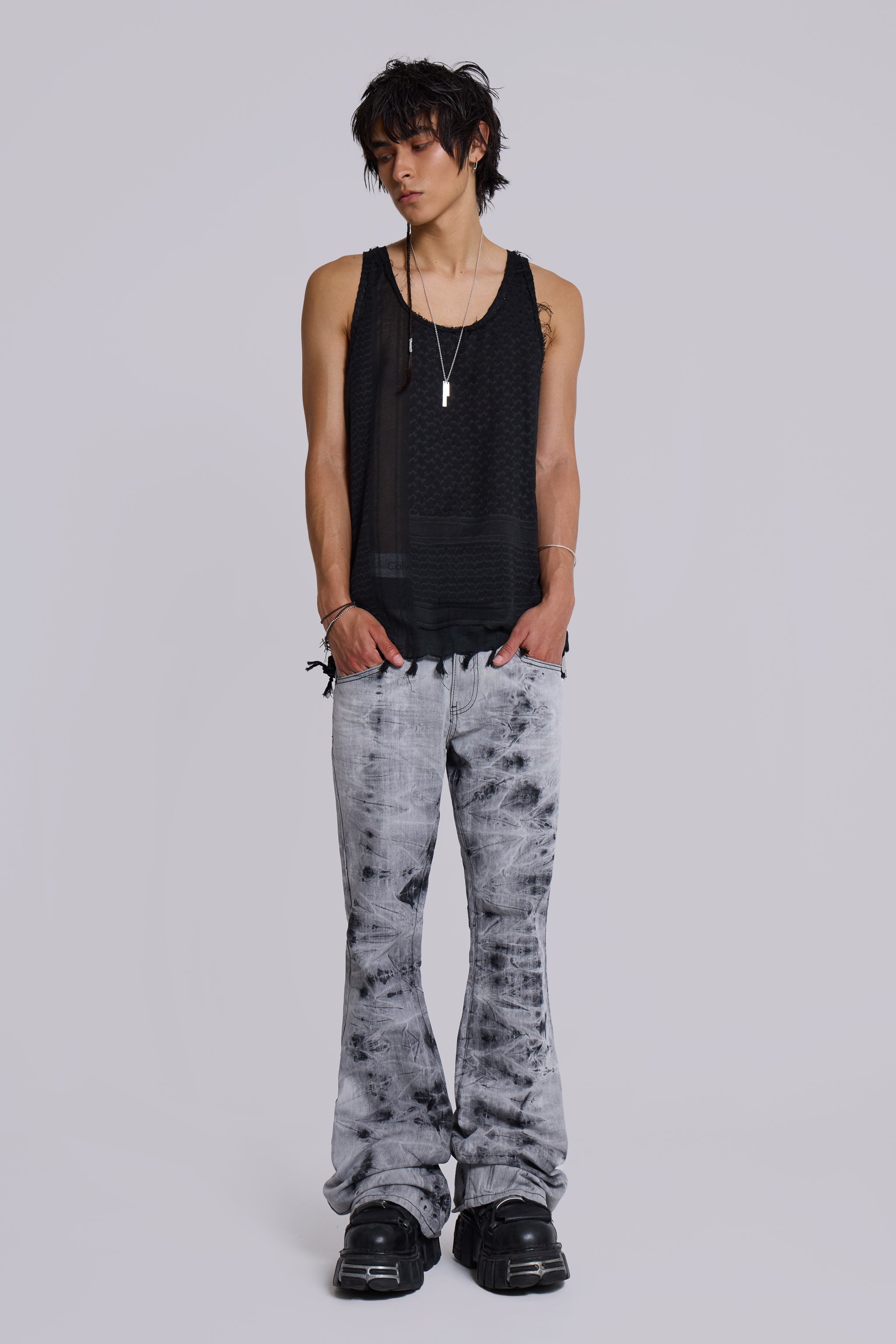 Grey Tie Dye Drift Jeans