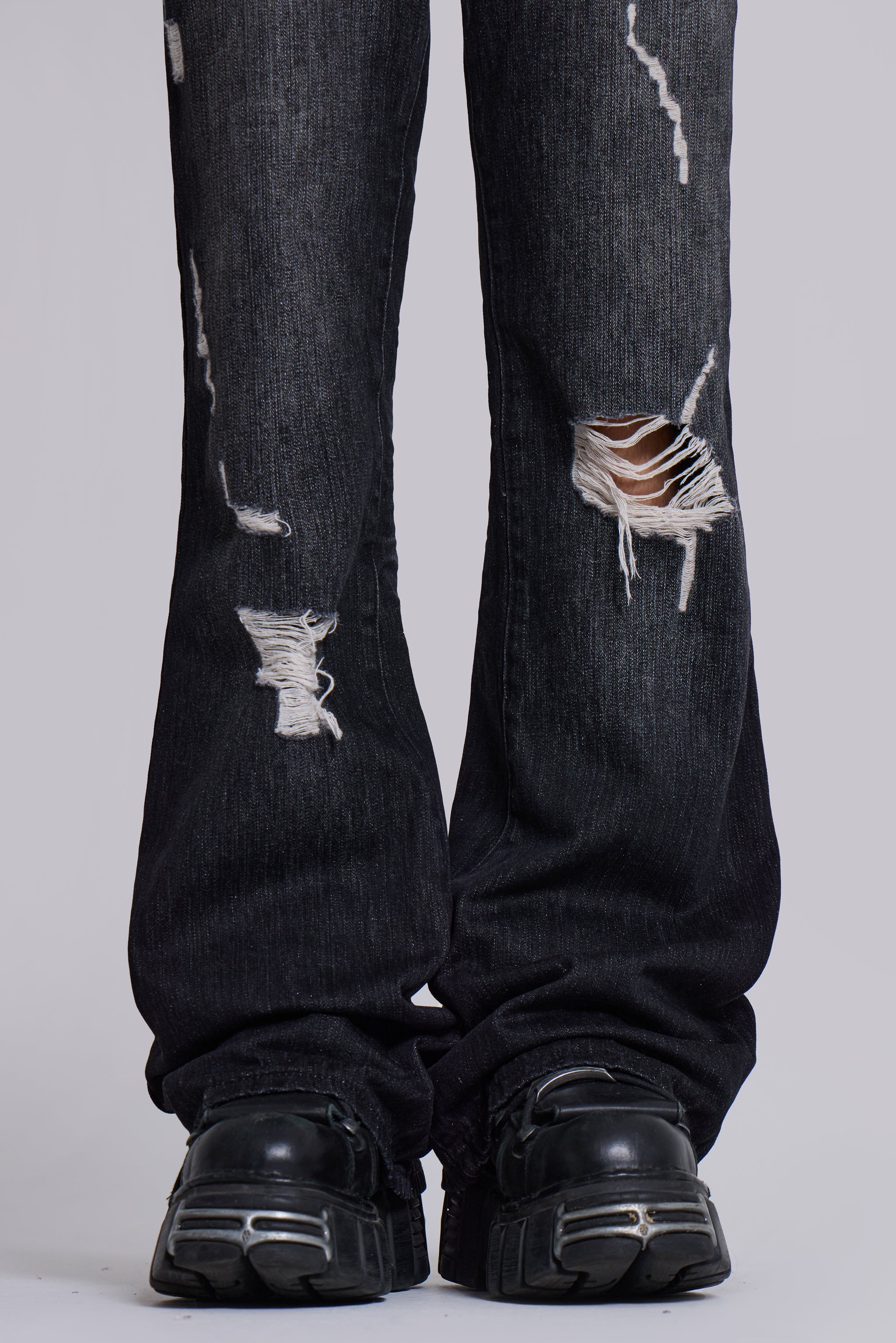 Black Cross Stud Drift Jeans