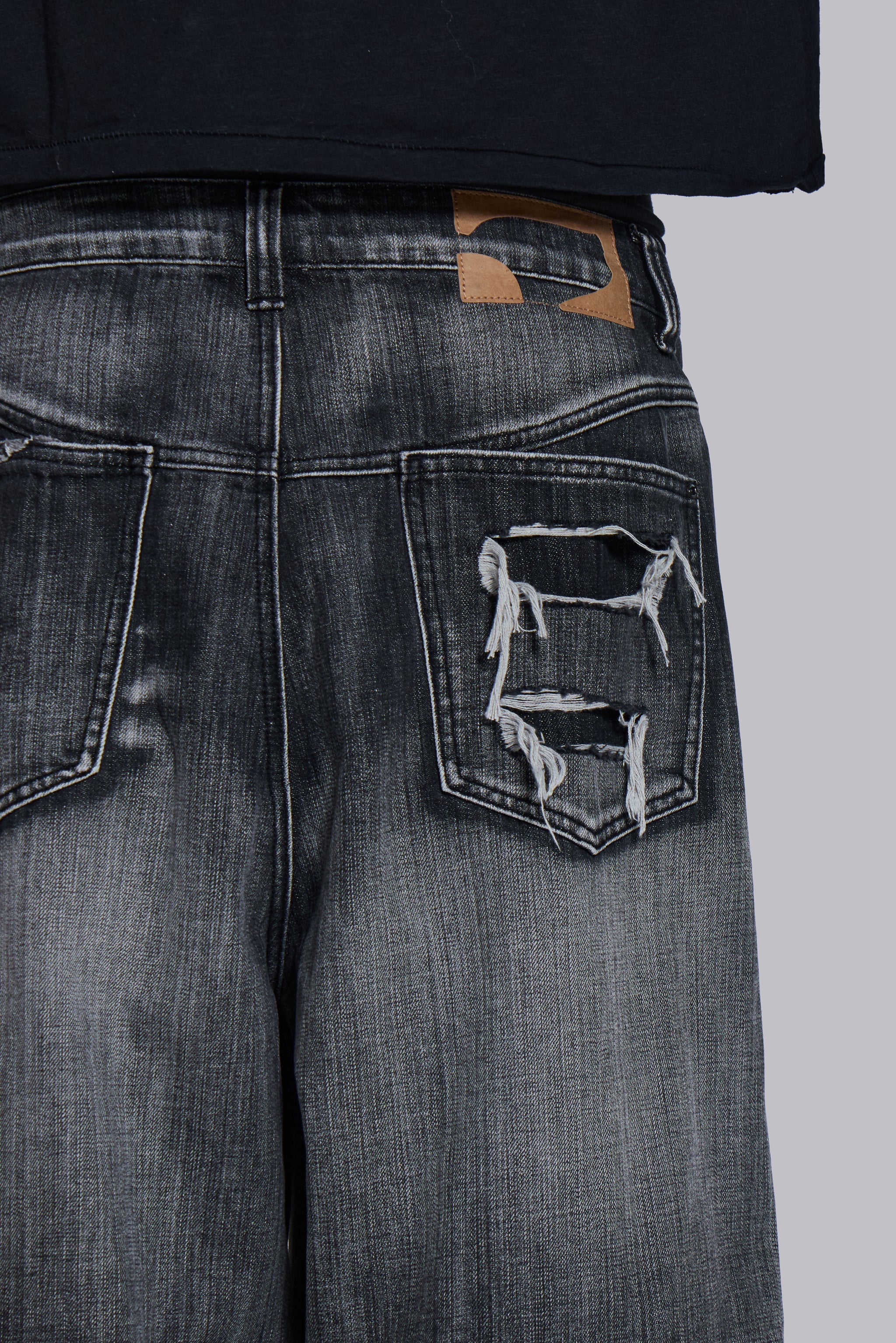 Black Eroded XL Colossus Jeans