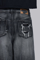 Black Eroded XL Colossus Jeans