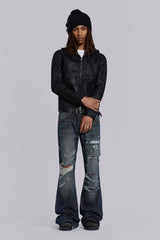 Cross Chain Blue Drift Jeans