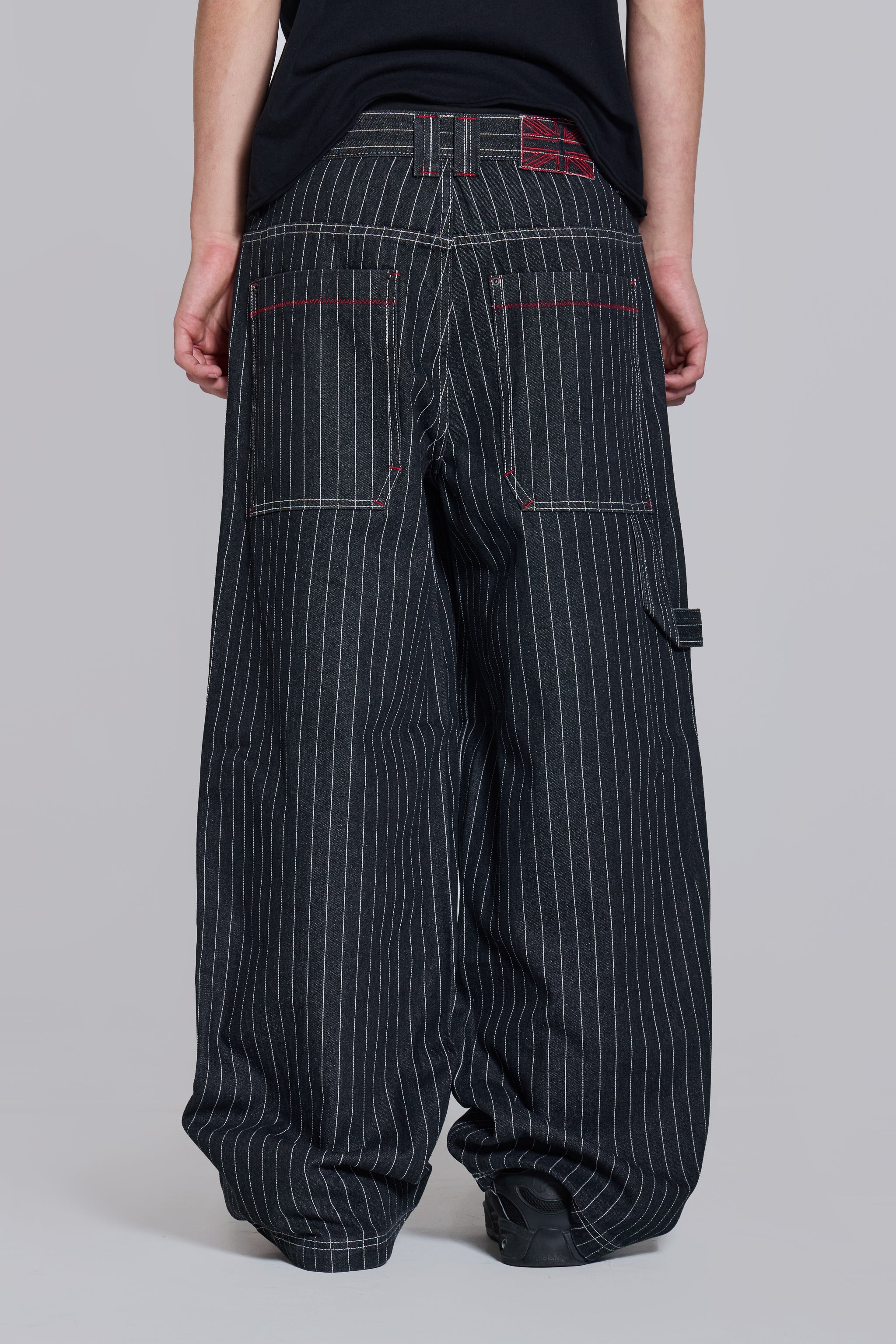 Black Ollie Pinstripe XL Colossus Jeans