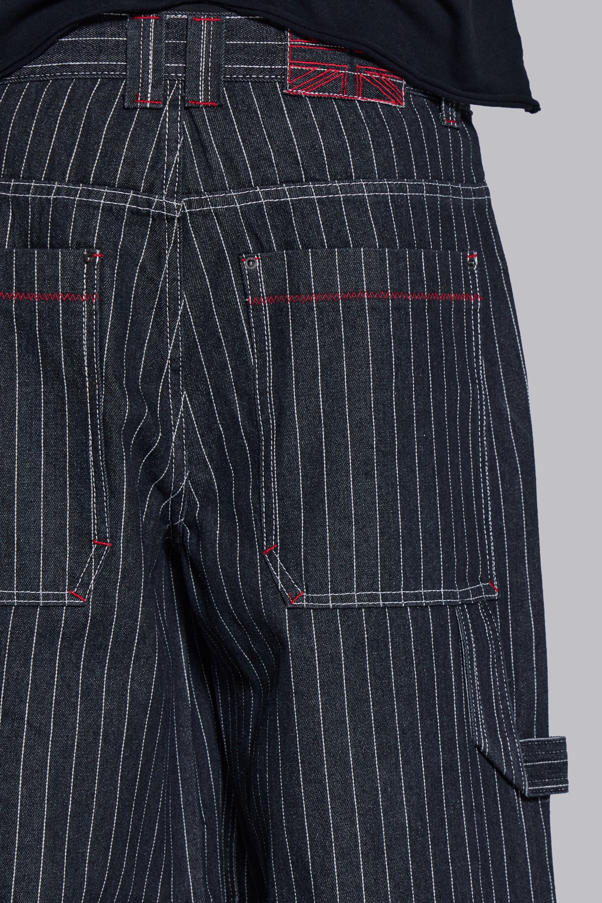 Black Ollie Pinstripe XL Colossus Jeans