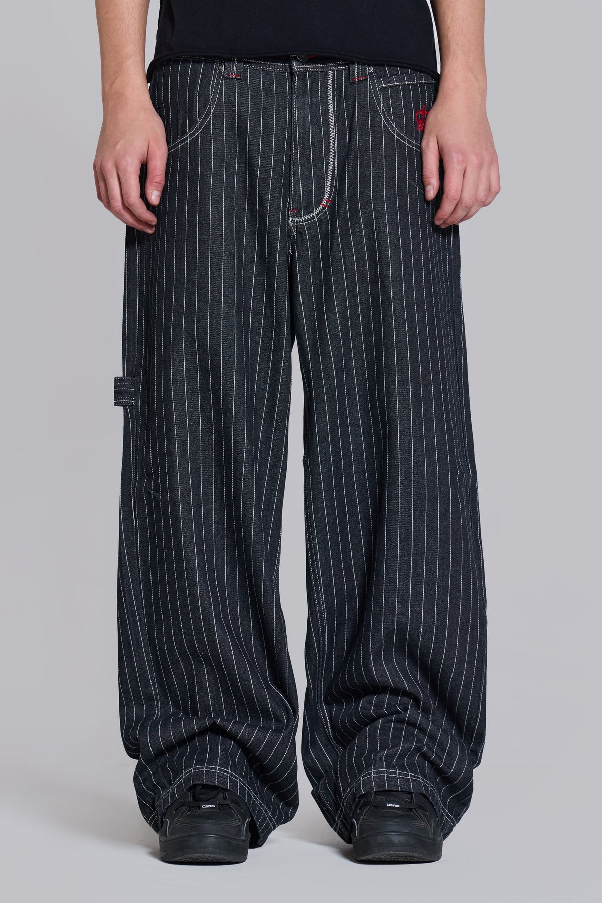 Black Ollie Pinstripe XL Colossus Jeans