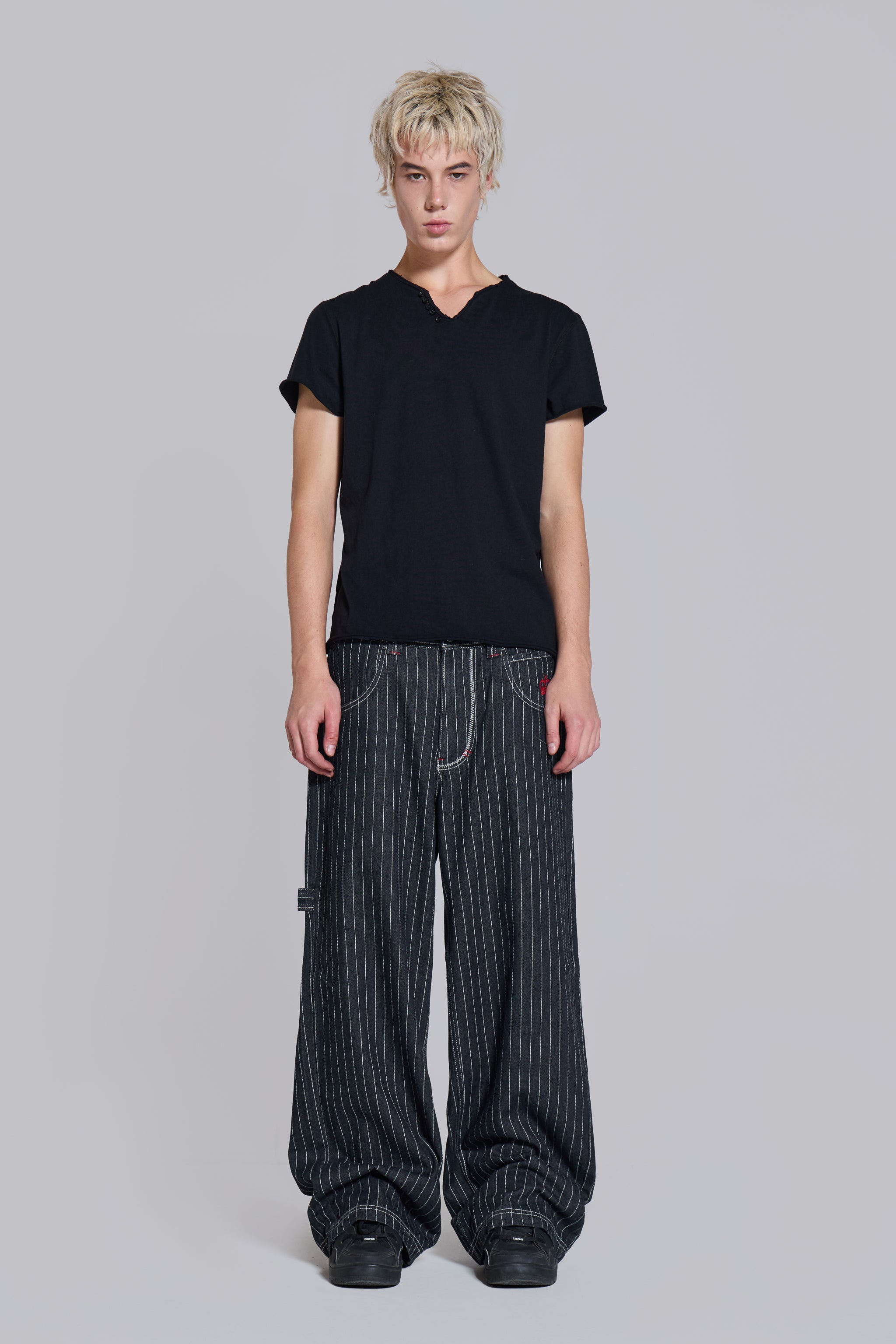 Black Ollie Pinstripe XL Colossus Jeans
