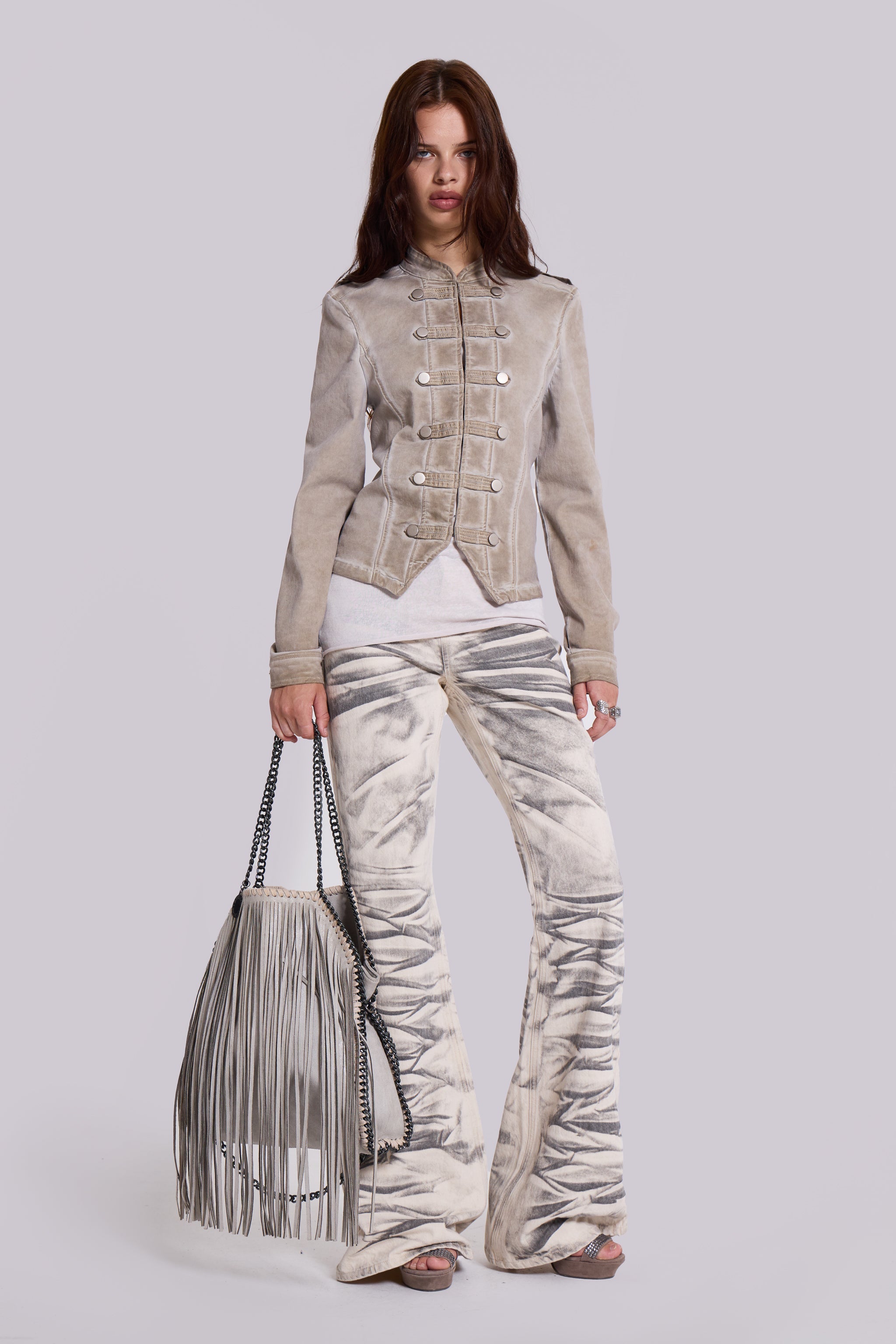 Rebel Military Jacket in Clay