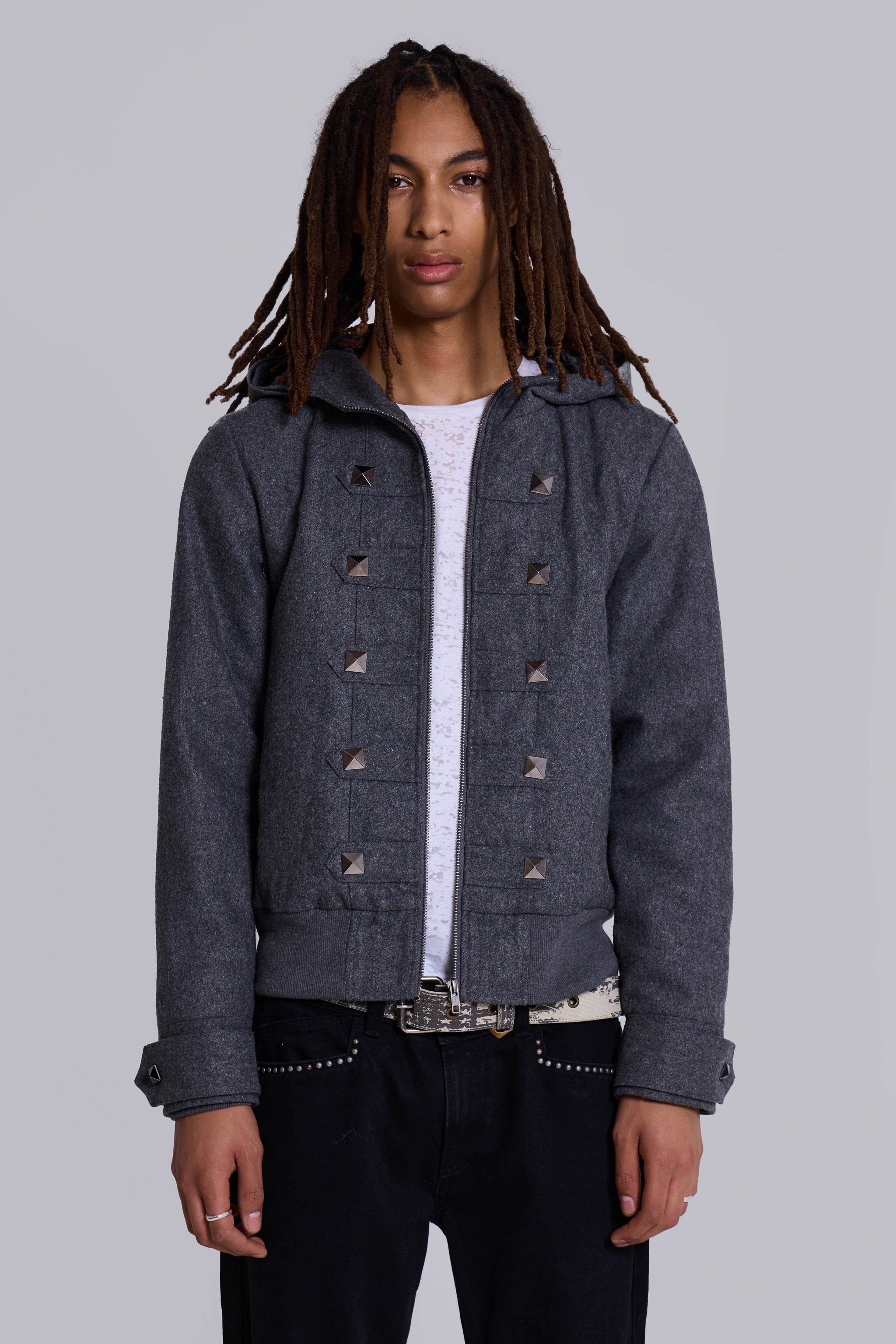 Marl Military Hooded Jacket