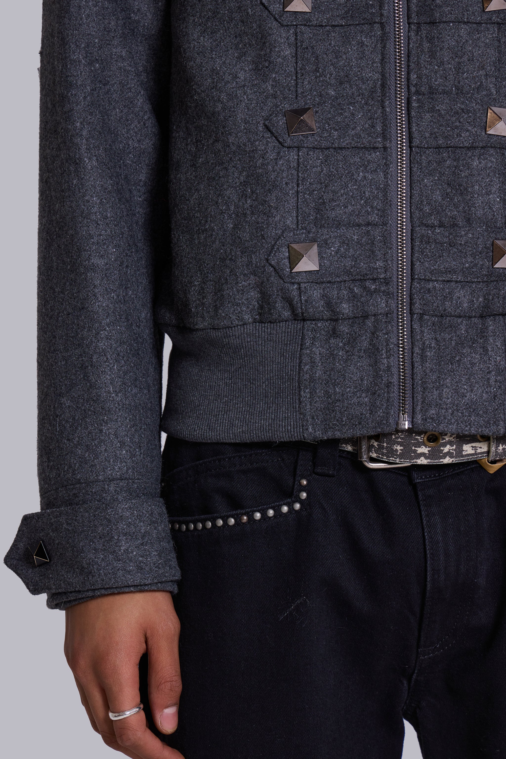 Marl Military Hooded Jacket