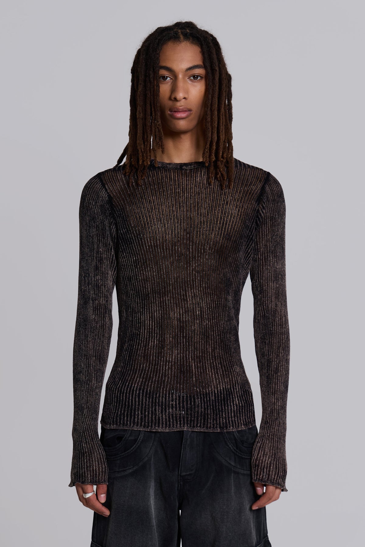 Acid Wash Stray Knit