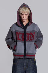 LDN Knitted Zip-Up Hoodie
