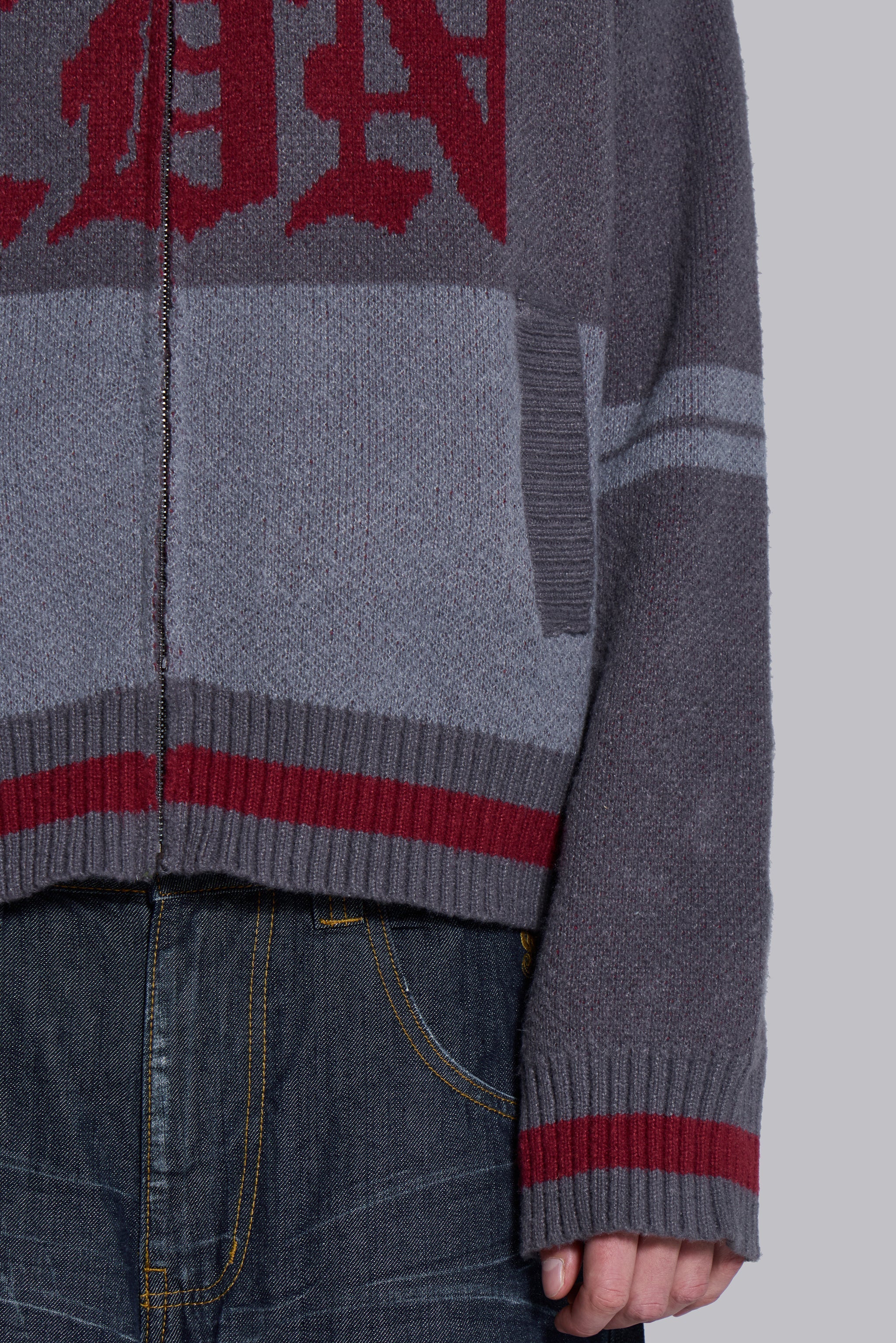 LDN Knitted Zip-Up Hoodie