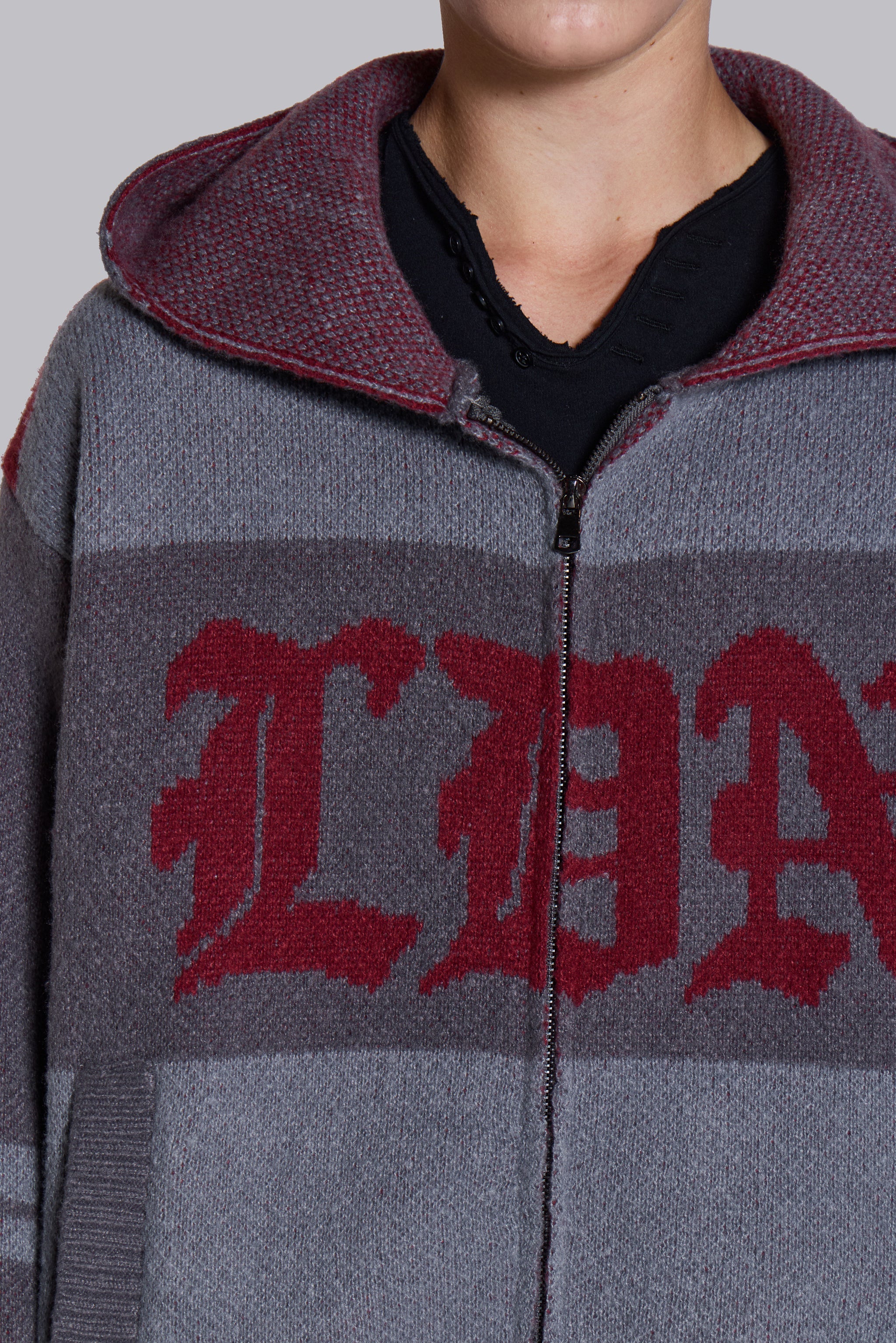 LDN Knitted Zip-Up Hoodie