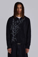 Scratch Mohair Zip-Up Hoodie