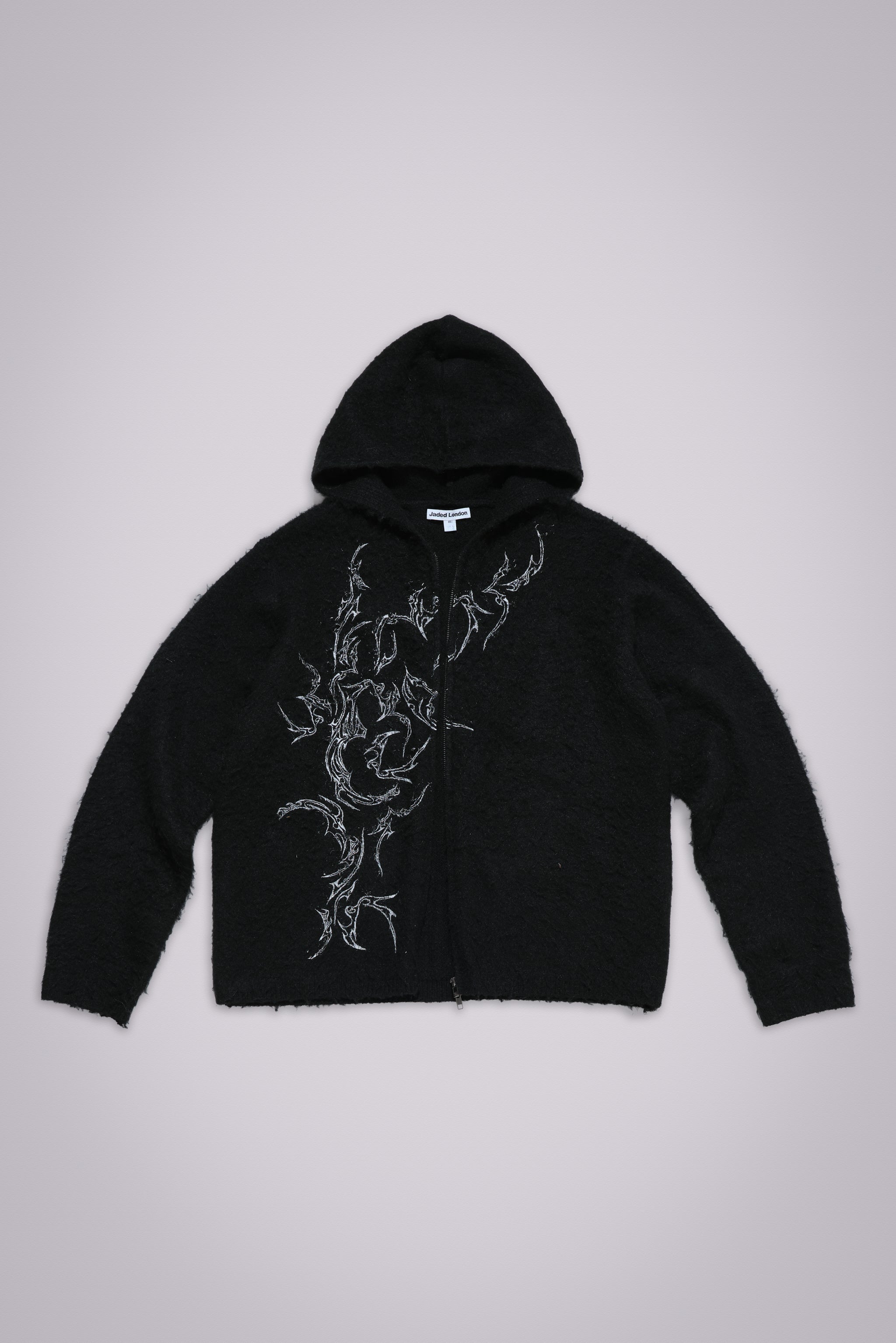 Scratch Mohair Zip-Up Hoodie
