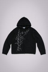 Scratch Mohair Zip-Up Hoodie