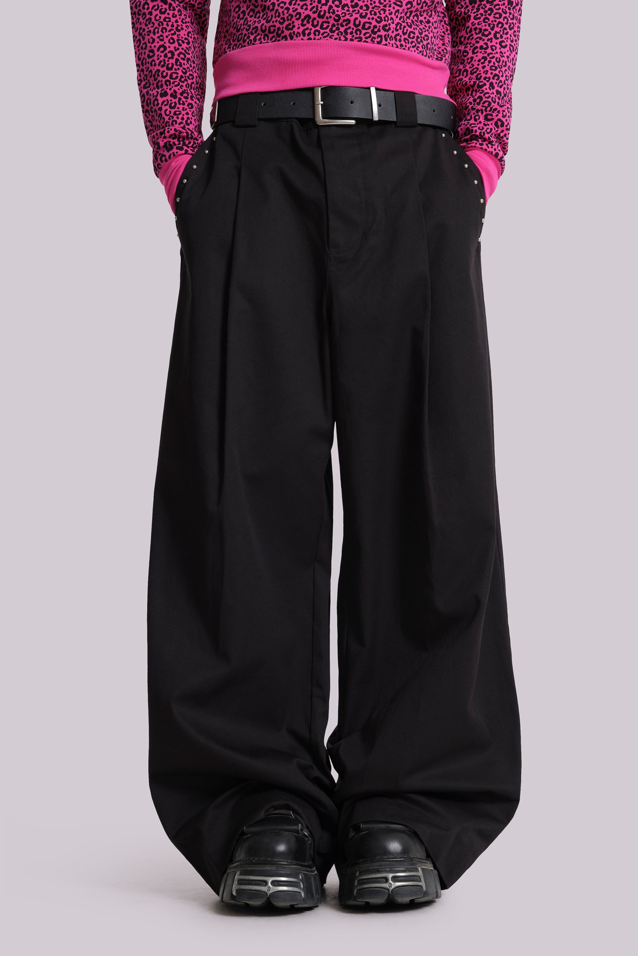 Studded Black Goliath Suit Pants