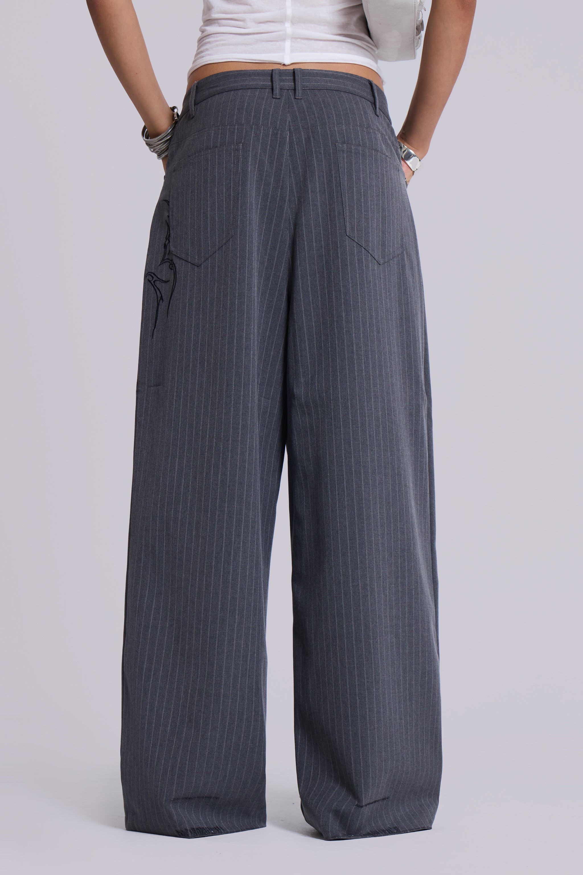 Tattoo Pinstripe Goliath Suit Pants