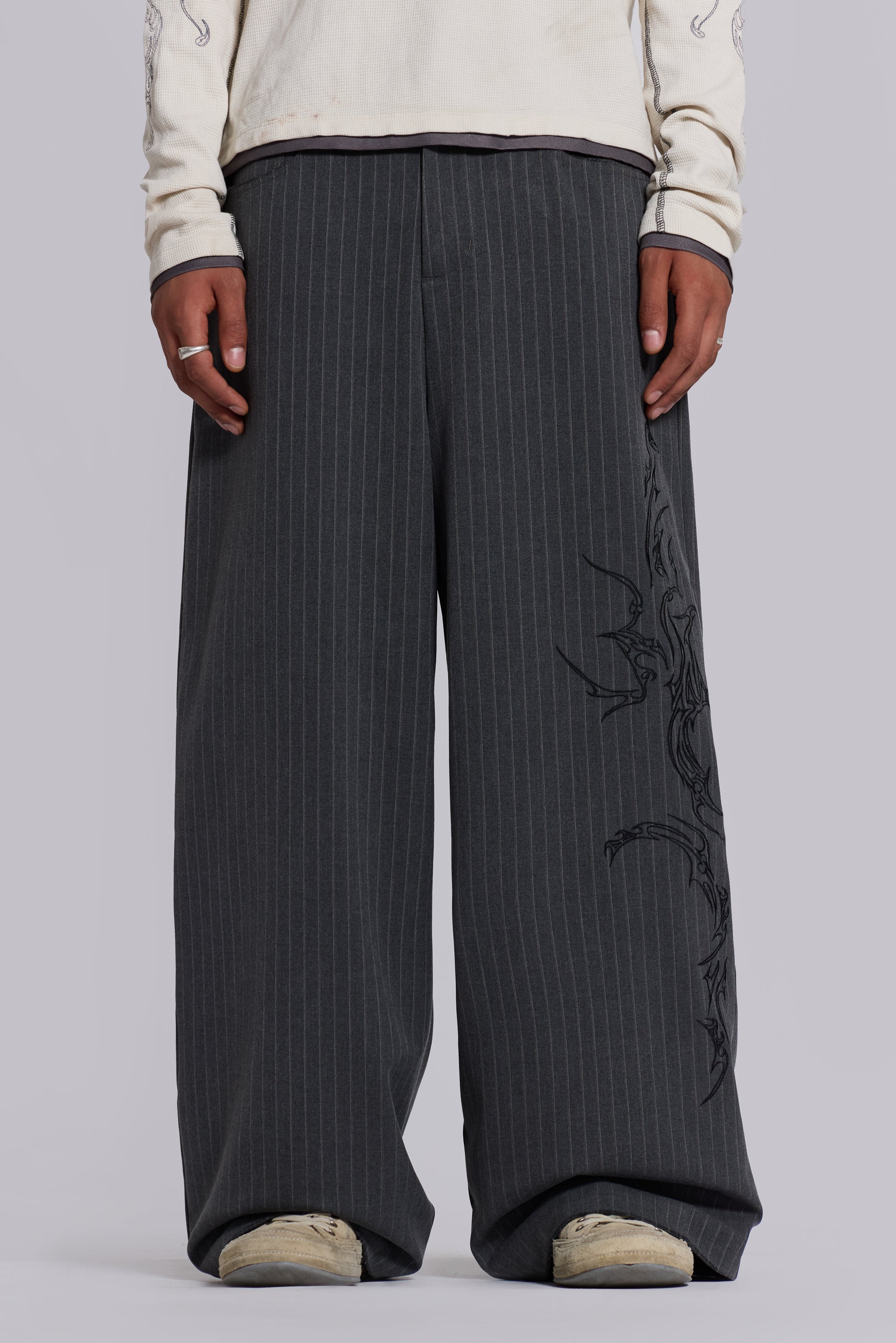 Tattoo Pinstripe Goliath Suit Pants