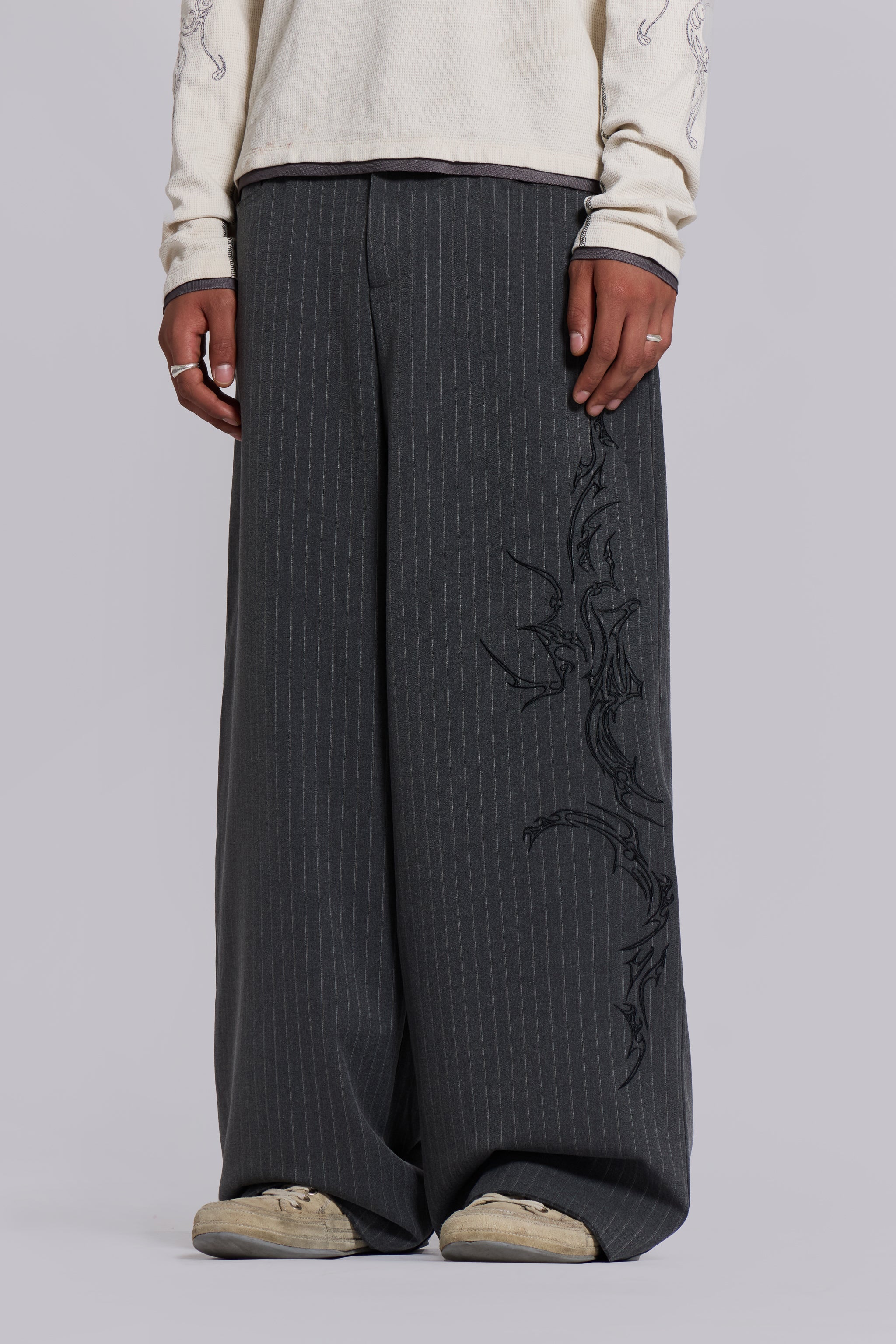 Tattoo Pinstripe Goliath Suit Pants