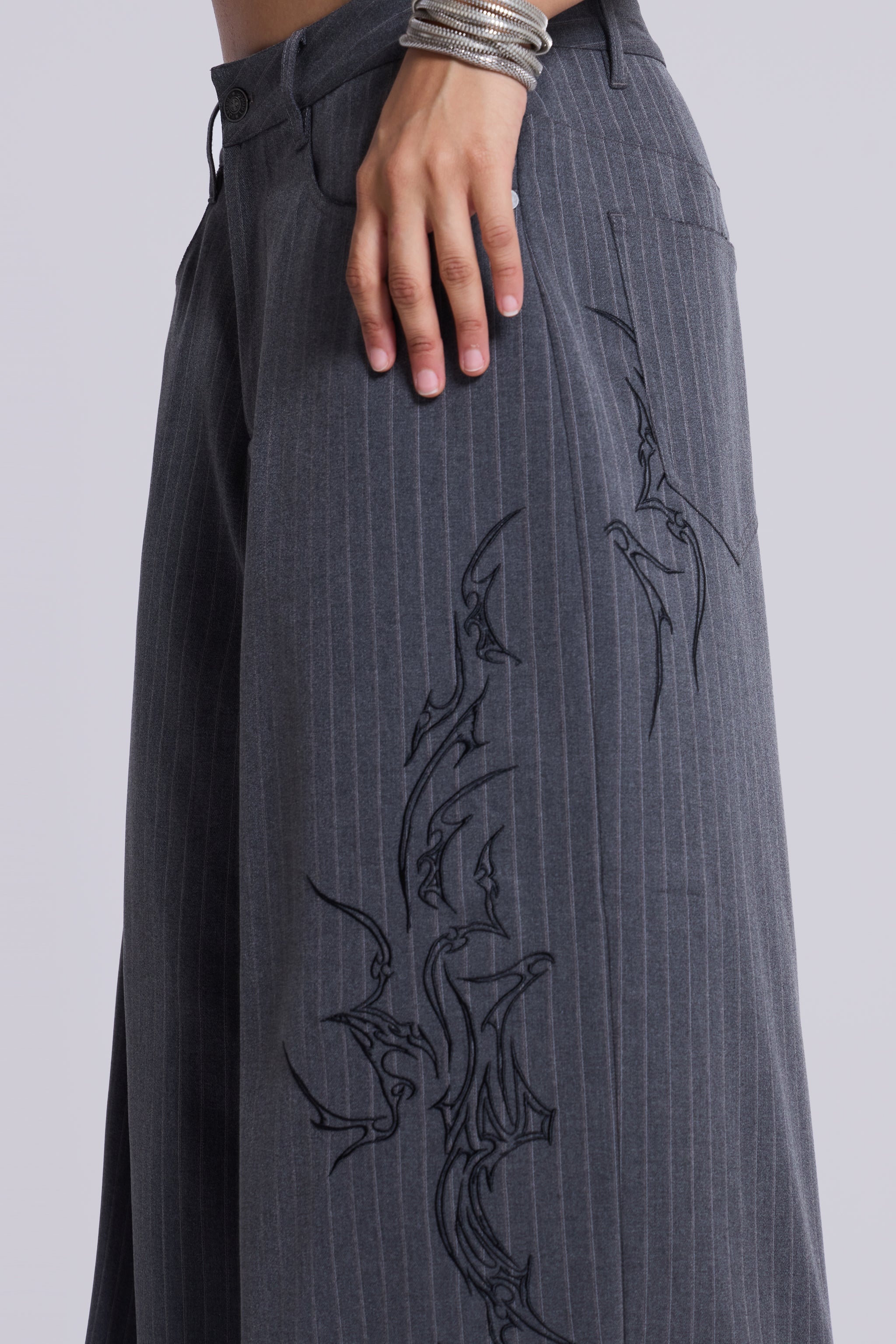 Tattoo Pinstripe Goliath Suit Pants