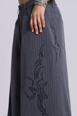 Tattoo Pinstripe Goliath Suit Pants